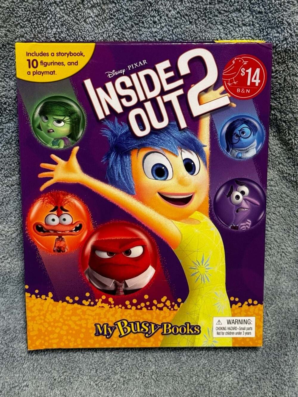 Disney Pixar Inside Out 2 My Busy Books Storybook and Figurine Activity Kit